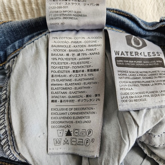 Levis 724 High Rise Straight Raw Hem Jeans Denim Skater Streetwear Women Size 30 - Picture 10 of 11